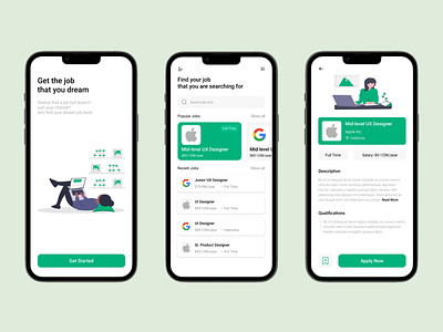 Job Finder Mobile App UI