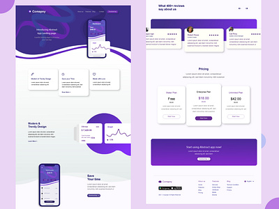 Abstract Landing Page branding cv design homepage landing page ui