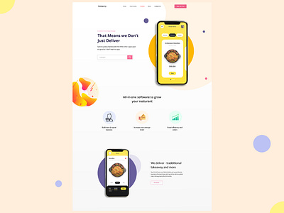 Food App Delivery website Template