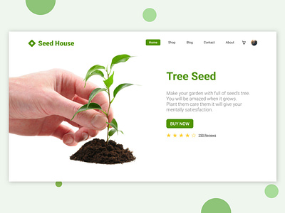 Tree Seed Selling Website Hero Section design graphic design hero section homepage landing page template ui uiux website