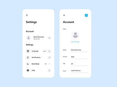 Settings UI Light Mode app app design interaction light settings ui uiux