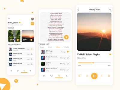 Music Player App UI app design app ui mobile app music music app ui music player ui ui design