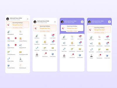 Employee Leave Management Mobile App Dashboard Design