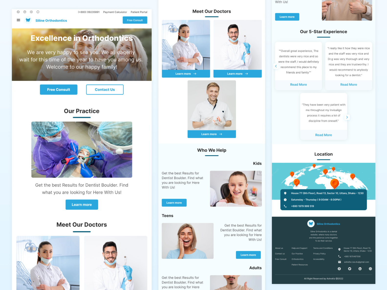 Orthodontist Patient Driven Website Design - Tablet View by Md ...