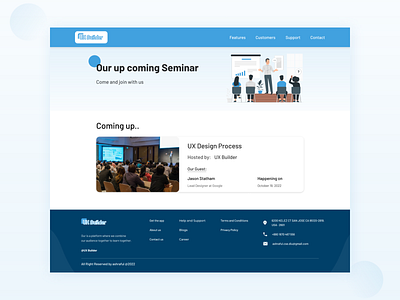 Concept event section web ui page design online web seminar seminar web webinar workshop