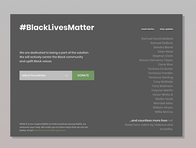 DailyUI003 LandingPage blacklivesmatter daily 100 challenge dailyui landing design landing page design landingpage web design