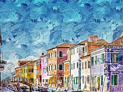 I made a photo like a painting art impasto oil on canvas oil painting painting