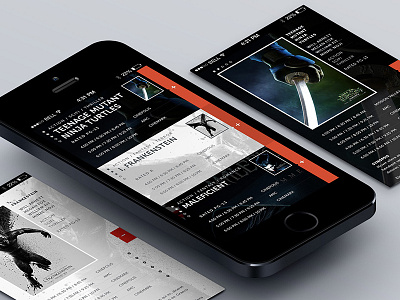 Theater Feature Time App cinema film gestures ios movies scheduling theater typography ui ux