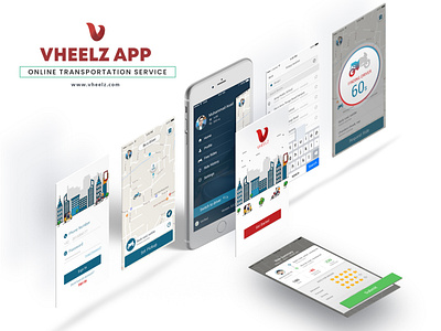 Vheelz App app branding design flat illustration ui ux vector