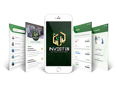 Invest Inn Pakistan Conference App Design app branding design logo ui ux