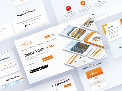 Landing Page Design branding design typography ui ux web