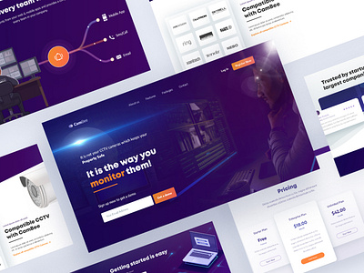 Landing Page Design - CamBee branding design typography ui ux vector web