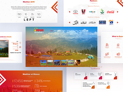 Landing Page Design - Markhor Conference branding design illustration logo typography ui ux vector web website