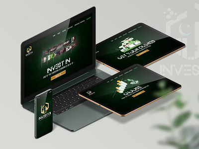 Landing Page & App Design - Invest Inn Pakistan app branding design graphic design illustration ui ux vector web website