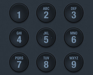 Numberpad buttons photoshop render plastic buttons