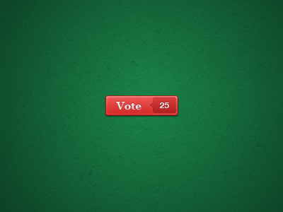 Vote Button + Count button felt red vote vote button vote count