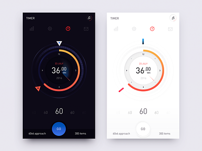 Training - сoncept 7hp blue concept design ios mobile qperson red time training ui ux