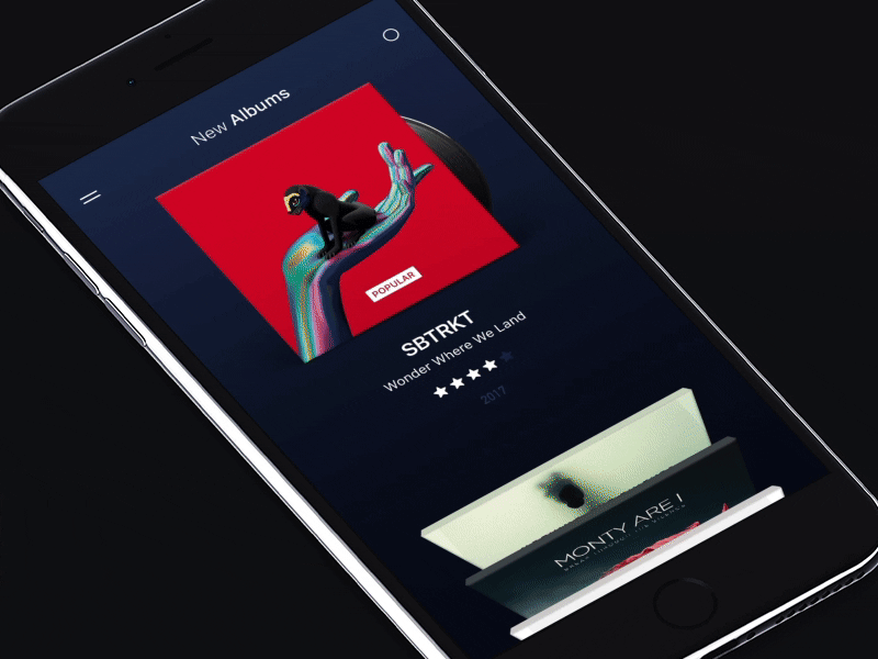 Music player animation design disk gif list music plate player track ui ux volume