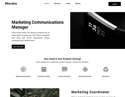 Marketing Landing Page Web Design cool landing page landing page ui market minimal modern web web design website design