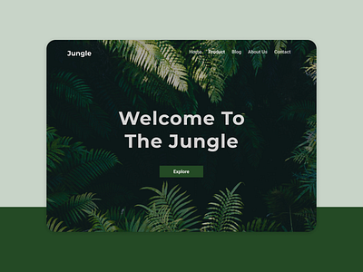 The Jungle - Landing page UI Design