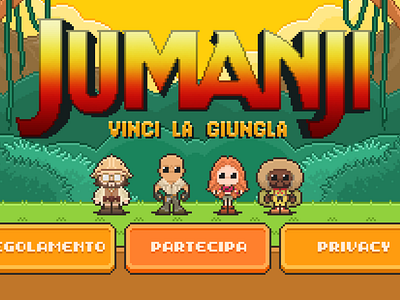 Jumanji – Vinci la Giungla jumanji movie pixelart retrogame theoluk therock videogame