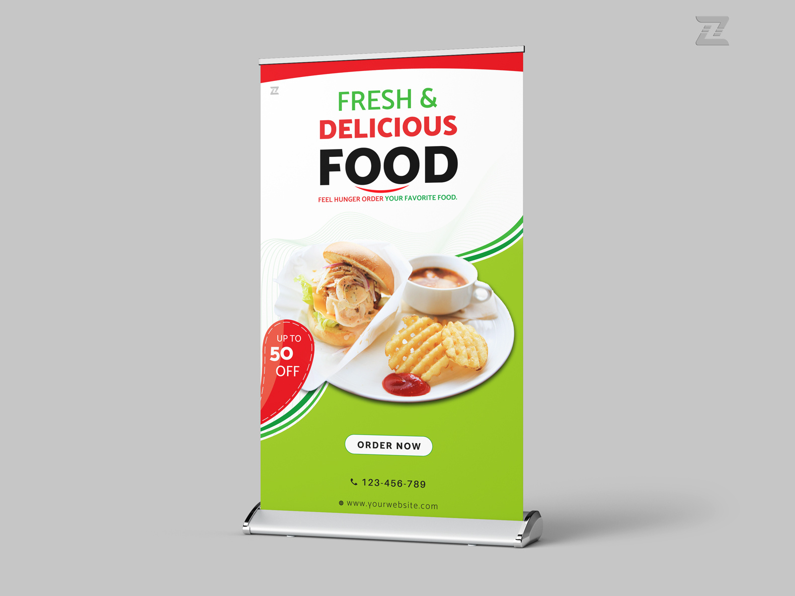 Food X Stand Banner by Zakir Hossain on Dribbble