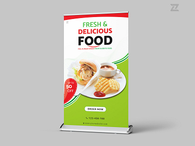 Food X Stand Banner