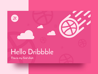Hello Dribbble! debut dribbble first shot hello invitation