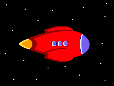 Space Ship cartoon colorful flat space ship