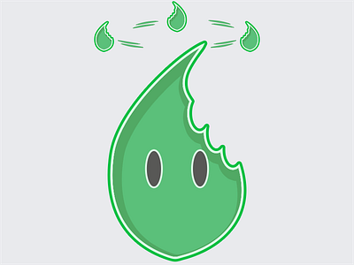 Leaf Elemental cute flat leaf nature spirit sprite