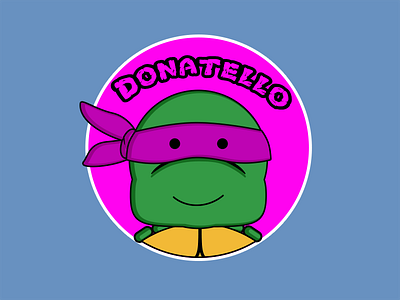 Donatello character design cute fan art flat ninja turtle
