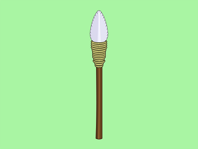 Spear doodle magic spear staff wizard