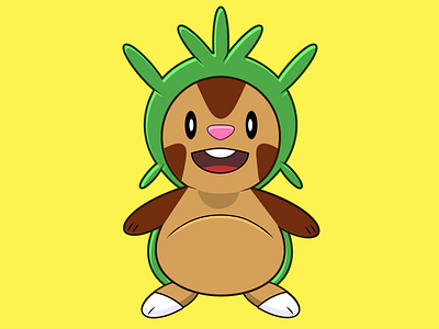 Chespin character design fan art pokemon