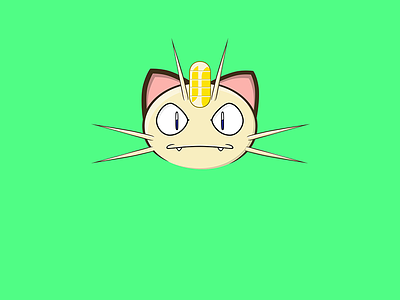 Meowth Face character design fan art pokemon