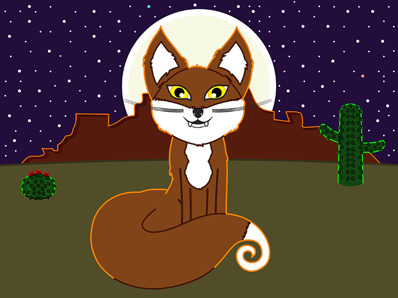 Fox Adventure Colored Dribbble vector cartoon fox coloring book