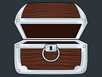 Open Chest Dribbble asset treasure chest