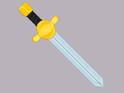 Excalibur fantasy flat magic sword