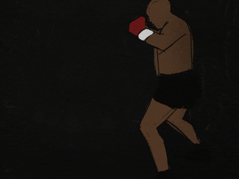 Tyson Animation animation boxing framebyframe motion design tyson