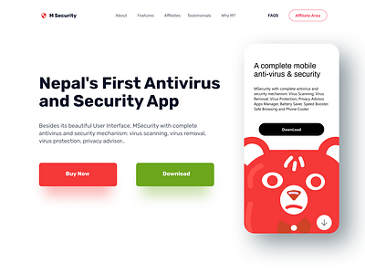 Security App & Website Landing Page Design header design landing page header design landing page header design security ui vpn