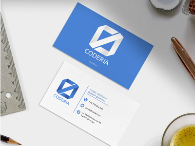 Wizytówka "Coderia" brand design brand identity business card corporate identity logo