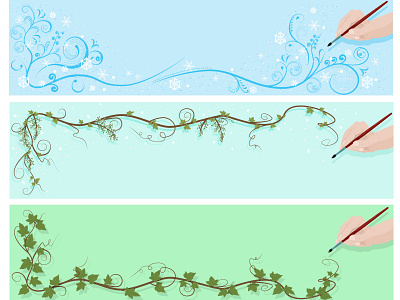 the artist draws the vine autumn background background design brush design illustration set spring summer the grapevine vector