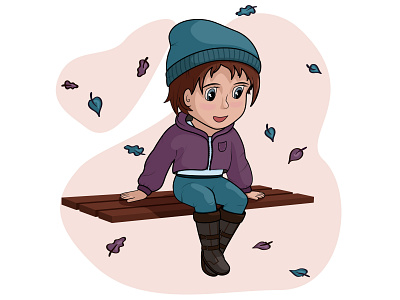 A character for social network design design girl illustration