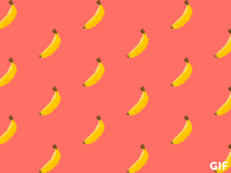 Raining Bananas animation banana fruit gif illustration rain vintage