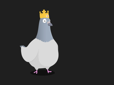 The Return of the Pigeon King bird crown illustration king pigeon