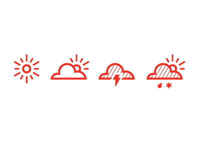 Weather Icons climate cloud icon lightning rain snow sun weather