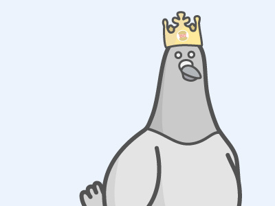 Pigeon King animal illustration king pigeon