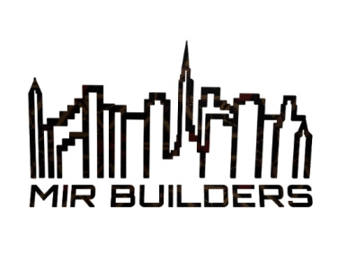 MIR BUILDERS branding design flat icon logo typography