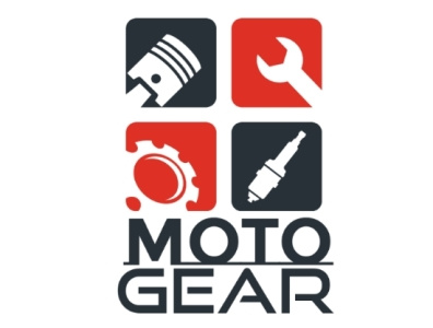 MOTO GEAR branding design flat logo minimal