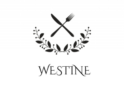 Westine⚫https://www.fiverr.com/rasedul2028 branding design flat hotel kitchen logo minimal restaurant