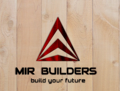 MIR BUILDERS builders building buildings carpenter carpentry construction design logo skyscraper